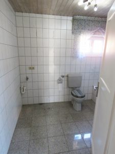 WC und Waschmaschinenanschluss im Bad