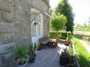 Terrasse mit Zugang ins Appartement