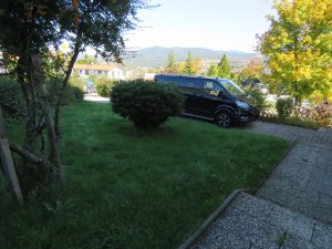 gepflasterte Einfahrt
